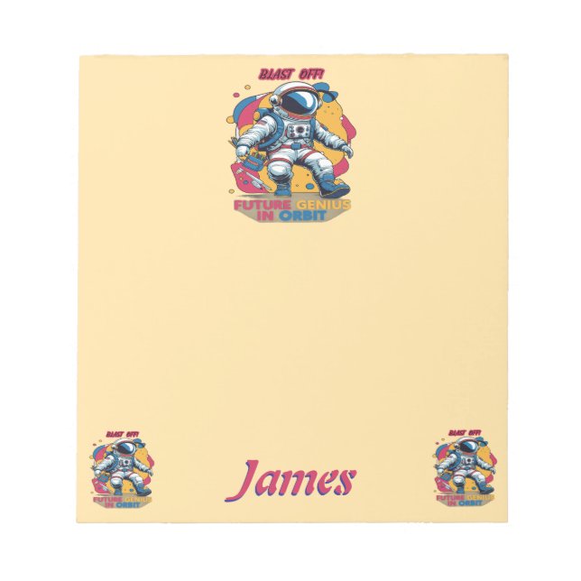 Bloc-note Astronaut Back-to-School "Future Genius in Orbit"  (Devant)