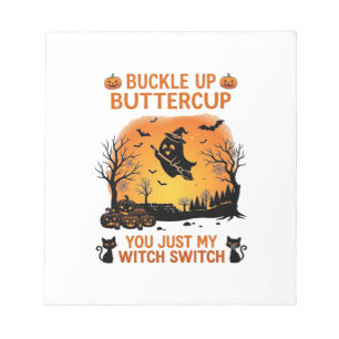 Bloc-note Attachez-vous Papillon d'Halloween Chapeau de Sorc