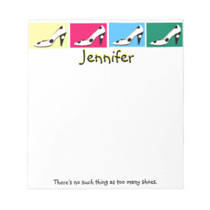 Bloc-note Attitude de diva de chaussure colorée