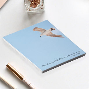 Bloc-note Aucun Oiseau Ne Sort Trop Haut Mouette Volant Bleu
