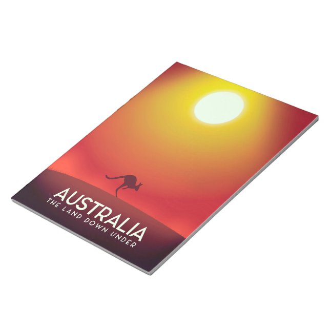 Bloc-note Australie "La terre d'en bas" impression de vacanc (Incliné)