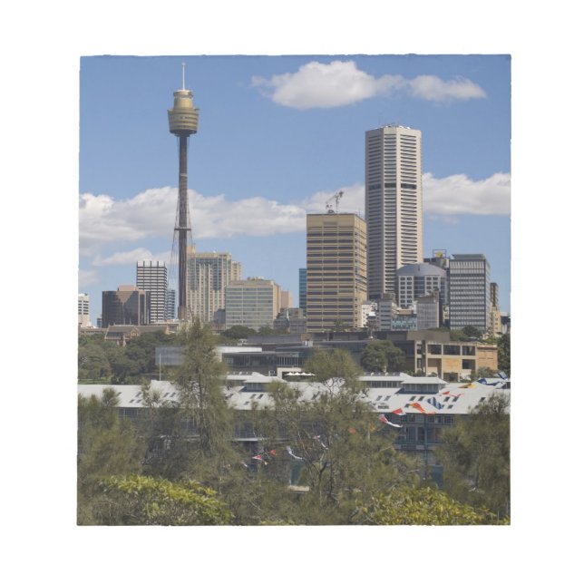 Bloc-note Australie, Sydney, Potts Point. Skyline de Sydney. (Devant)