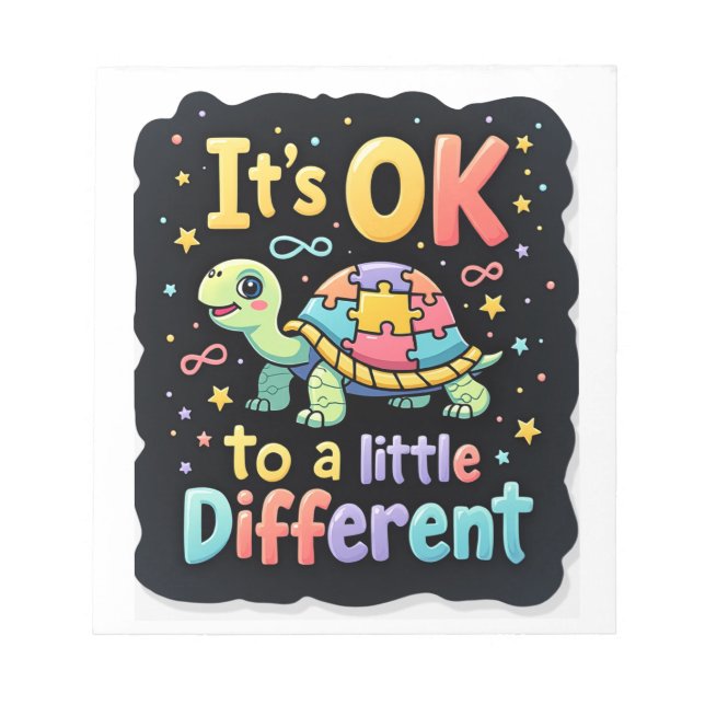 Bloc-note Autism Awareness It's Ok To Be A Little Different  (Devant)