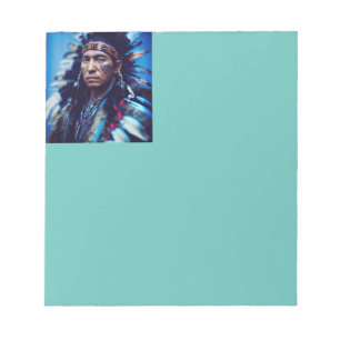 BLOC-NOTE AUTOCHTONE AMÉRICAINE WARRIOR ÉCRIRE PAD STATIONAR