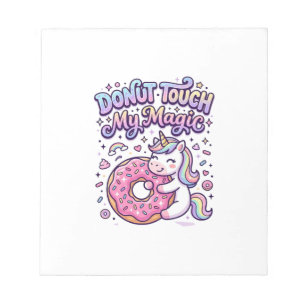 Bloc-note Autocollant idée cadeau Licorne Donut Touch My Mag