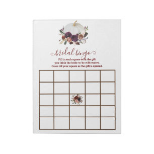 Bloc-note Automne Citrouille blanc chute dans Love Bingo
