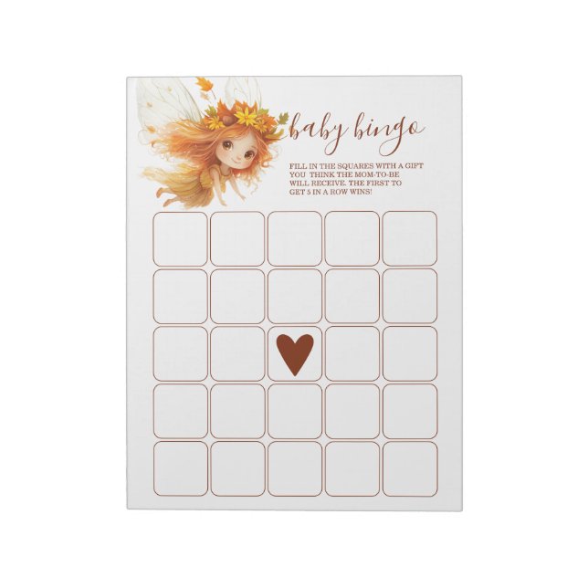 Bloc-note Automne Fairy Woodland Baby Bingo (Tourné)