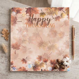Bloc-note Automne Foliage à l'aquarelle pour Thanksgiving