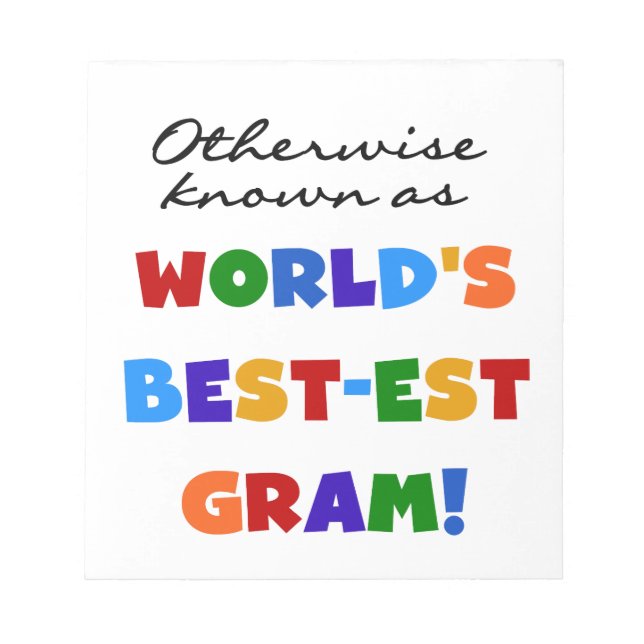 Bloc-note Autrement connu comme les meilleurs cadeaux de Gra (Devant)