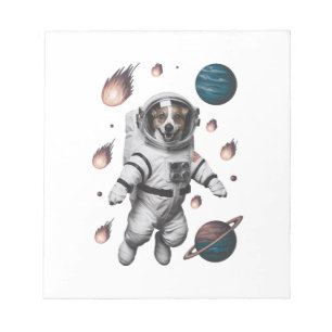 Bloc-note Aventure spatiale avec un chien astronaute