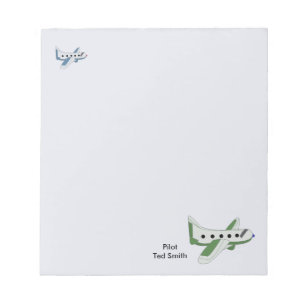 Bloc-note Avions Avec Nom De Pilote