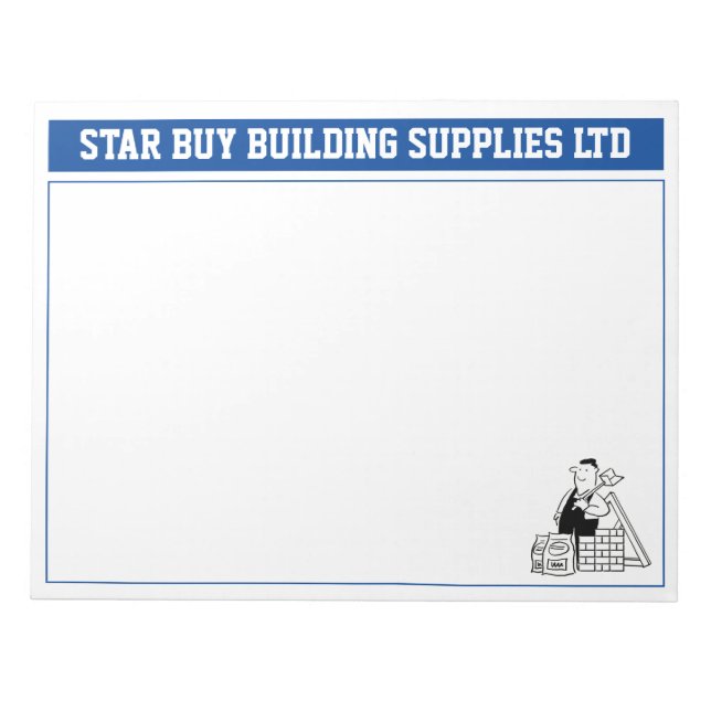 Bloc-note Avis de personnalisation de la société immobilière (Devant)