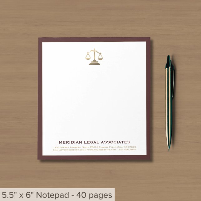 Bloc-note Avocat Avocat Juridique Professionnel (Créateur téléchargé)
