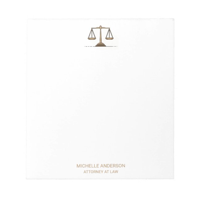 Bloc-note Avocat professionnel branché (Devant)