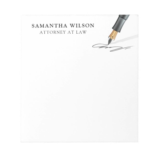 Bloc-note Avocat Professionnel Moderne Minimale (Devant)