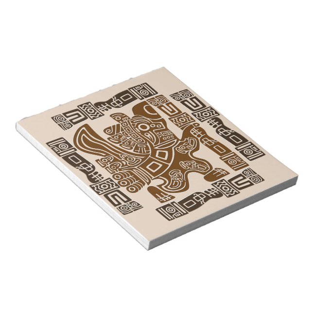 Bloc-note Aztec Eagle Guerrier Tribal Art antique (Incliné)