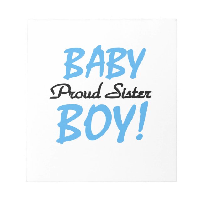 Bloc-note Baby Boy Fier Soeur Cadeaux (Devant)