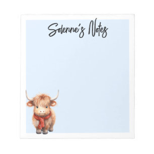 Bloc-note Baby Highland Longhorn Cow