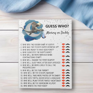 Bloc-note Baby shower Dragon Little Knight Devinez Qui Joue