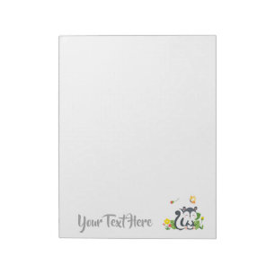 Bloc-note Baby Skunk, Papillon & Fleurs