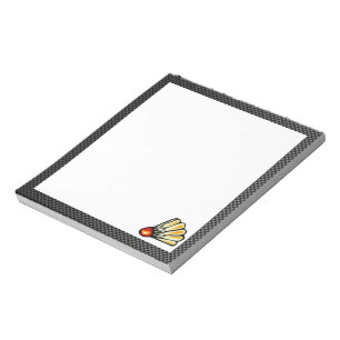 Bloc-note Badminton Faux en fibre de carbone