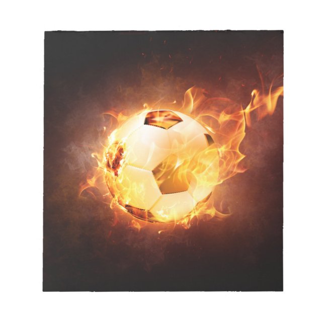 Bloc-note Bal de football en feu (Devant)