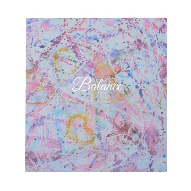 Bloc-note ​"Balance" Abstract Watercolor & Wax Resistance (Devant)