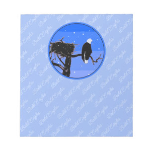 Bloc-note Bald Eagle en hiver - Art original de la faune