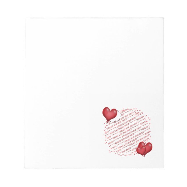 Bloc-note Balloon Hearts with Little Hearts Photo Frame (Devant)