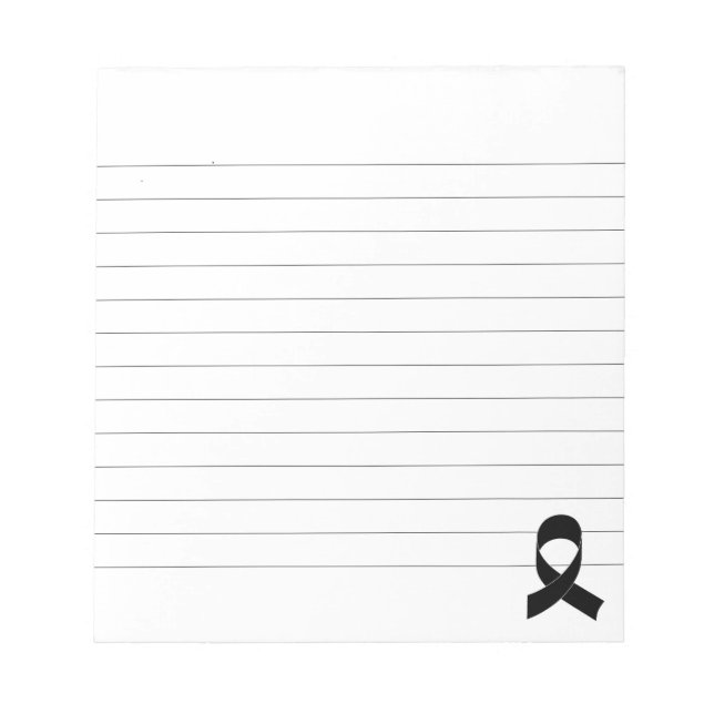 Bloc-note Bande de ruban noire (Devant)