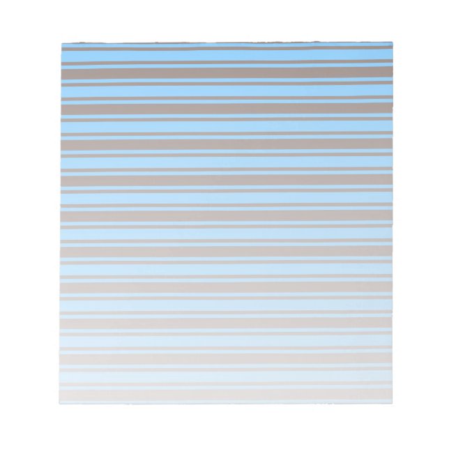 Bloc-note Bandes de bonbons Brown et bleues (Devant)