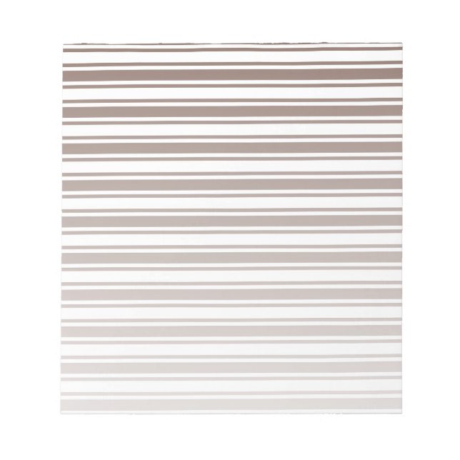 Bloc-note Bandes de bonbons brun et blanc chocolat (Devant)