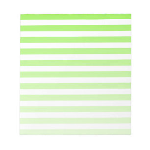 Bloc-note Bandes de bonbons vert et blanc de chaux