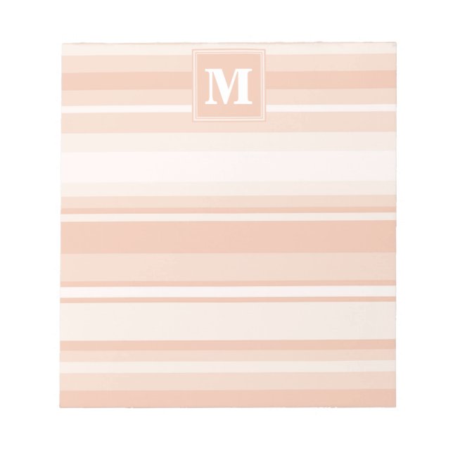Bloc-note Bandes de pêche monogramme (Devant)