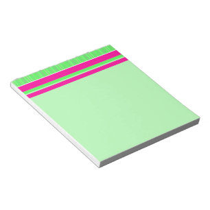 Bloc-note Bandes roses et vertes