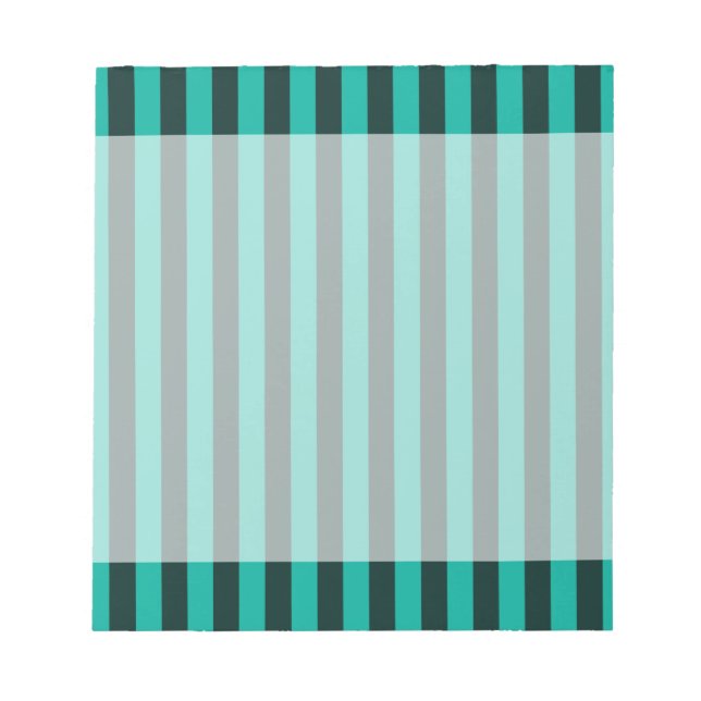 Bloc-note Bandes verticales turquoise Peacock (Devant)