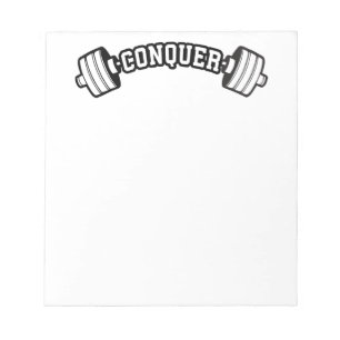Bloc-note Barbell, CONQUER - Gymnase d'haltérophilie