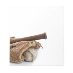 Bloc-note Base-ball et Batte Vintage
