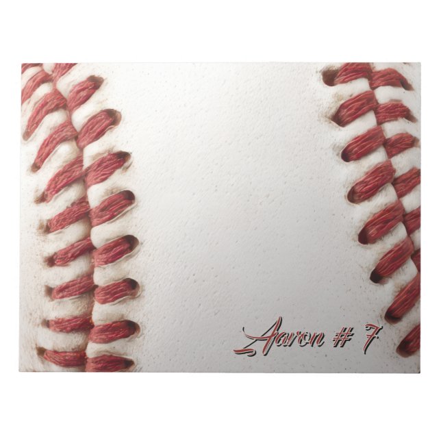 Bloc-note Baseball Personnalisé (Devant)