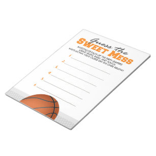Bloc-note Basketball Devine La douce Mess Jeu Réponse