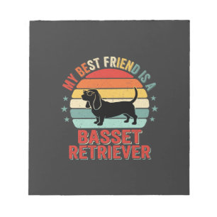Bloc-note Basset Retriever Rétro Coucher de soleil Chien