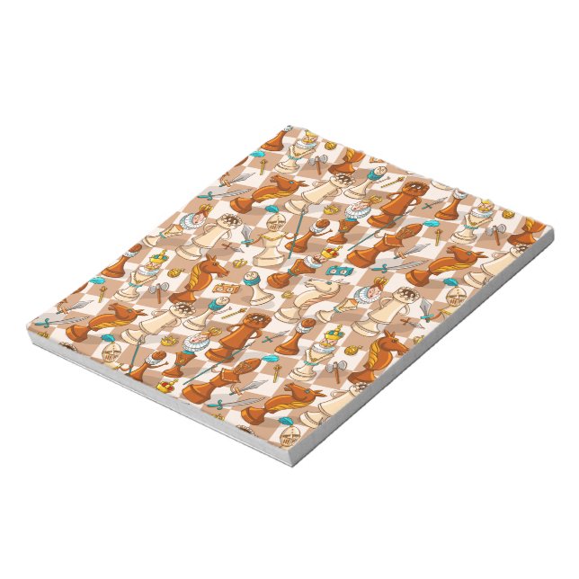 Bloc-note bataille d'échecs (Tourné)