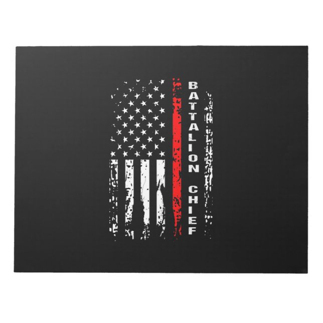 Bloc-note Bataillon des pompiers Bataillon en chef Cadeau en (Devant)