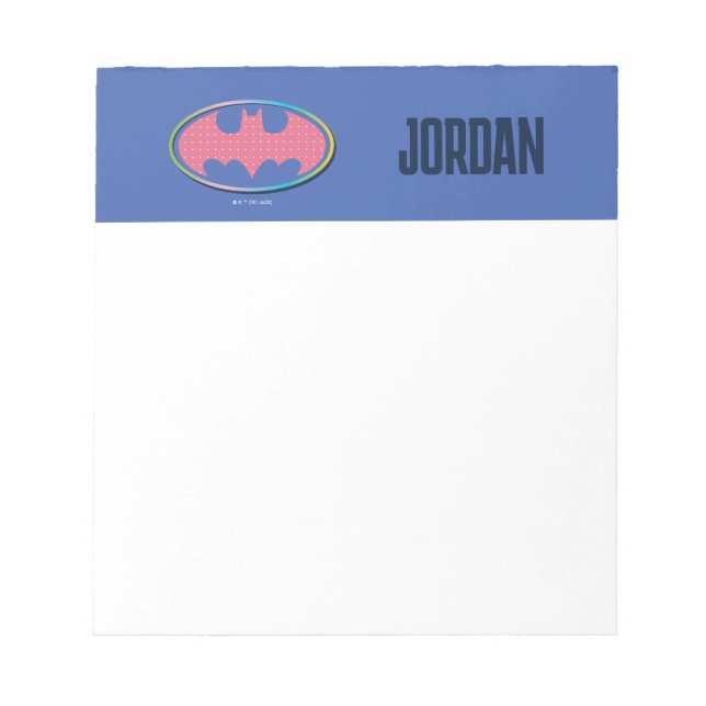 Bloc-note Batman | Logo Pink Polka Dot (Devant)