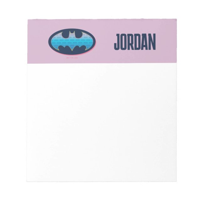 Bloc-note Batman | Symbole rose et bleu (Devant)