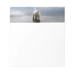 Bloc-note Beach Westie Réflexion Papier à lettres