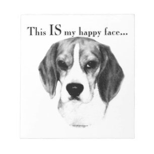 Bloc-note Beagle Joyeux Visage; Joyeux Beagle; Beagle grinch