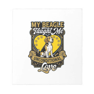 Bloc-note Beagle m'a appris l'amour inconditionnel Chien Cœu