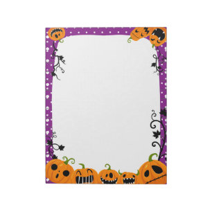 Bloc-note Beau Citrouille d'Halloween Polka Pot