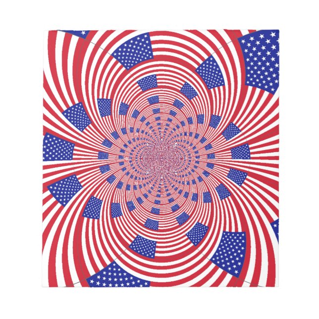Bloc-note Beau drapeau américain Extraordinaire Kaleidoscope (Devant)